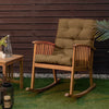 22 x 44 Inch Tufted Outdoor Patio Chair Seating Pad-Brown - Gallery View 1 of 11
