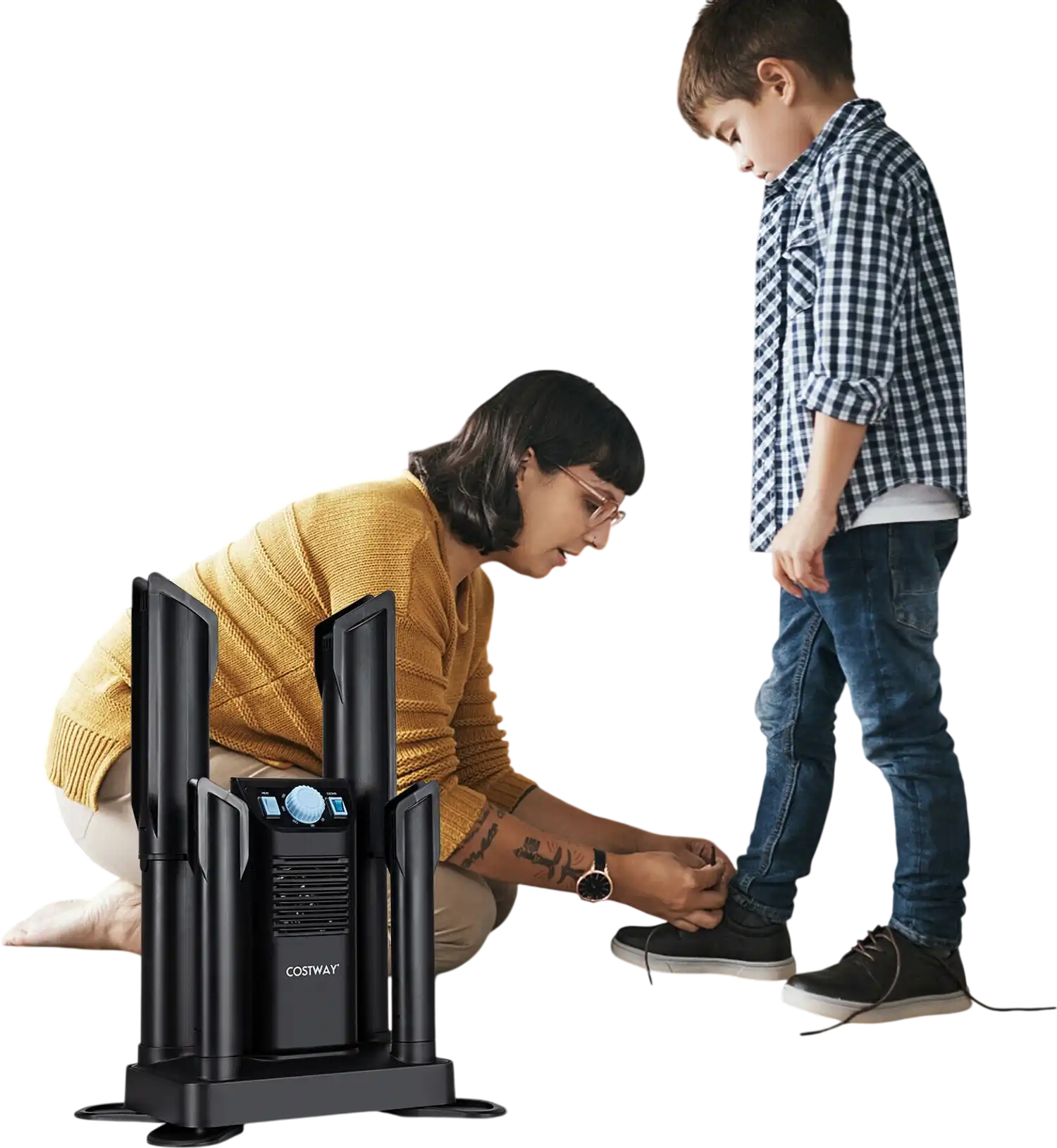 Costway Electric Shoe Boot Dryer 4 Shoes 180 Min Timer Ozone Disinfection Black 17526938 New