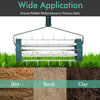 18-inch rolling lawn aerator with tine spikes, suitable for dirt, sand, and clay, designed for efficient lawn care.