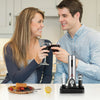 6-in-1 electric wine bottle opener set with foil cutter, stainless steel design, perfect for wine lovers and easy.