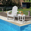 Outdoor Adirondack Chair with Built-in Cup Holder for Backyard Porch-White - Gallery View 1 of 7