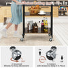 Folding rolling cart with 4 universal wheels and lockable casters, perfect for easy mobility and stable storage.