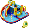 7-in-1 Inflatable Water Slide with 735W Air Blower and Splash Pool