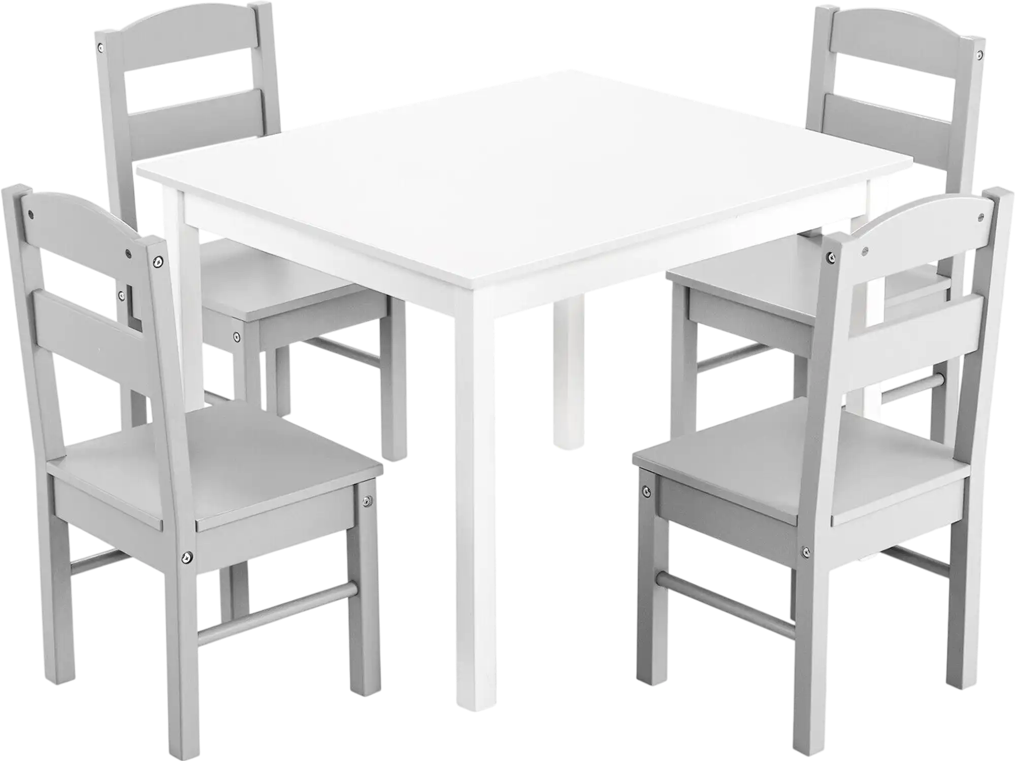 Costway Kids 5-Piece Wooden Table and Chair Set 52439706 New