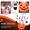 6 feet inflatable Halloween ghosts with pumpkin decor, featuring a rotating lamp for a spooky outdoor atmosphere.