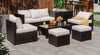 8 Pieces Patio Space-Saving Rattan Furniture Set with Storage Box and Waterproof Cover-White - Gallery View 1 of 11