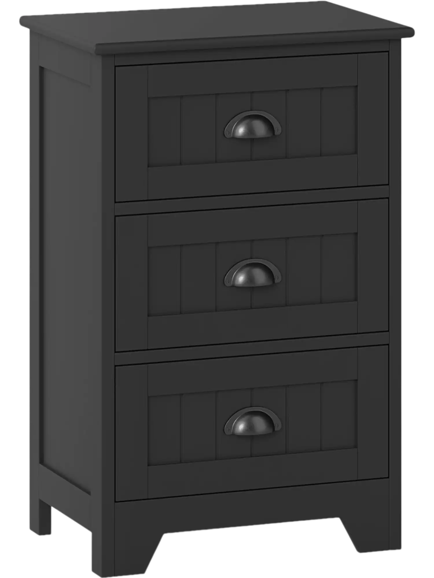 Costway 3-Drawer Wood Nightstand End Side Table 14708635 New
