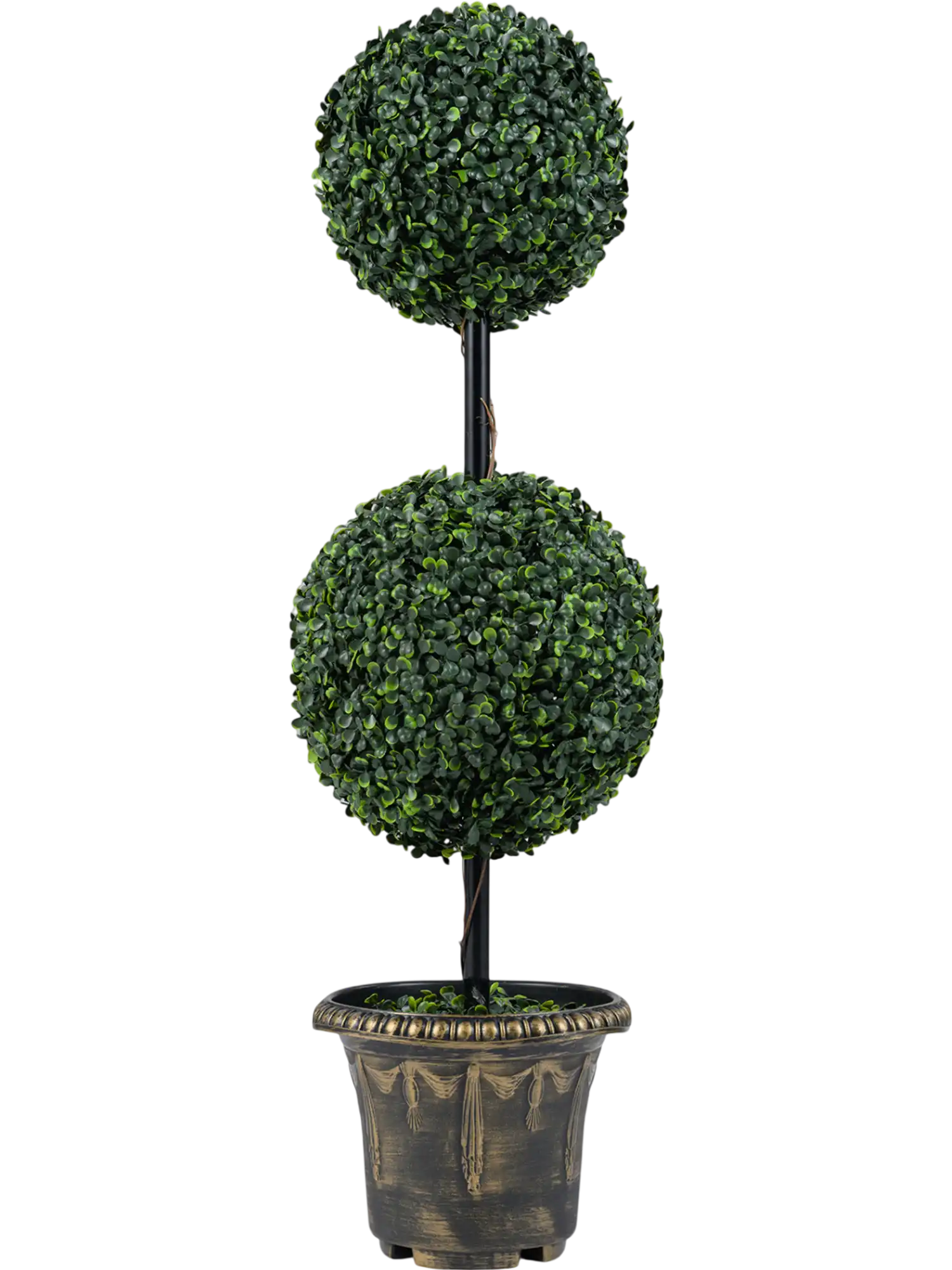 Costway 3' Artificial Boxwood Double Ball Topiary Tree 97478223 New