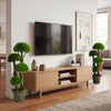 Artificial cypress topiary tree featuring spiral vines and a cement-filled pot, ideal for enhancing indoor and outdoor.