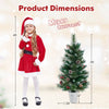 3 FT tabletop Christmas tree with red berries, frosted pine cones, and warm-white LED lights in a silver metal bucket.