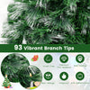 3 feet fiber optic Christmas tree featuring 93 vibrant branch tips, fireproof PVC material, and a charming top star.