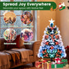 3 feet fiber optic Christmas tree with 93 branch tips and top star, perfect for festive home gatherings and events.