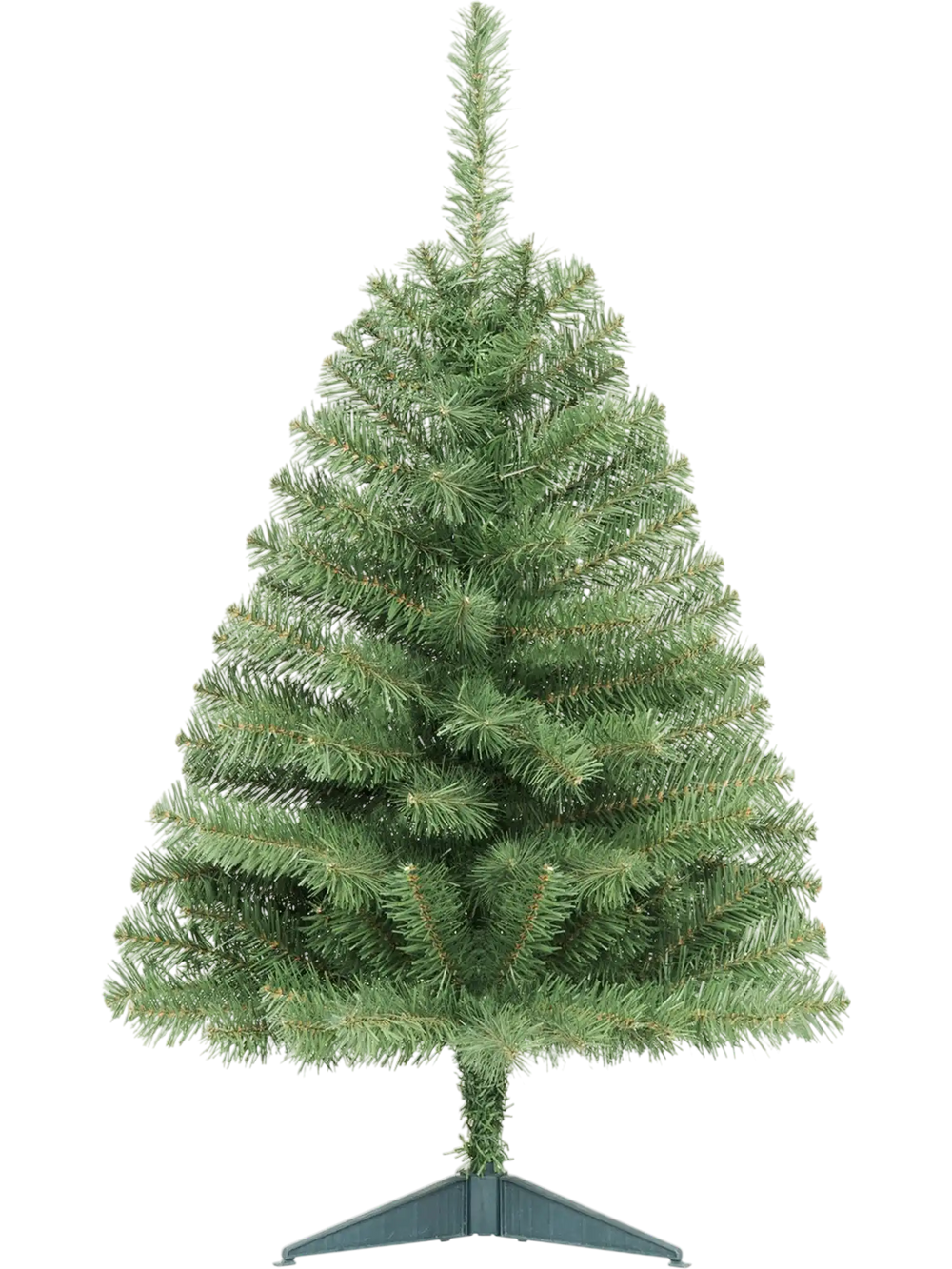 3 FT Mini Tabletop Christmas Tree with 113 Green PVC Branch Tips, full front view for festive small spaces.