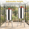 3 Frame Manual Honey Extractor with adjustable height, clear lid, and stainless steel for home apiary use.
