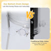 Comparison of honey extractor designs, highlighting the bottom gravity flow gate for easy honey drainage.