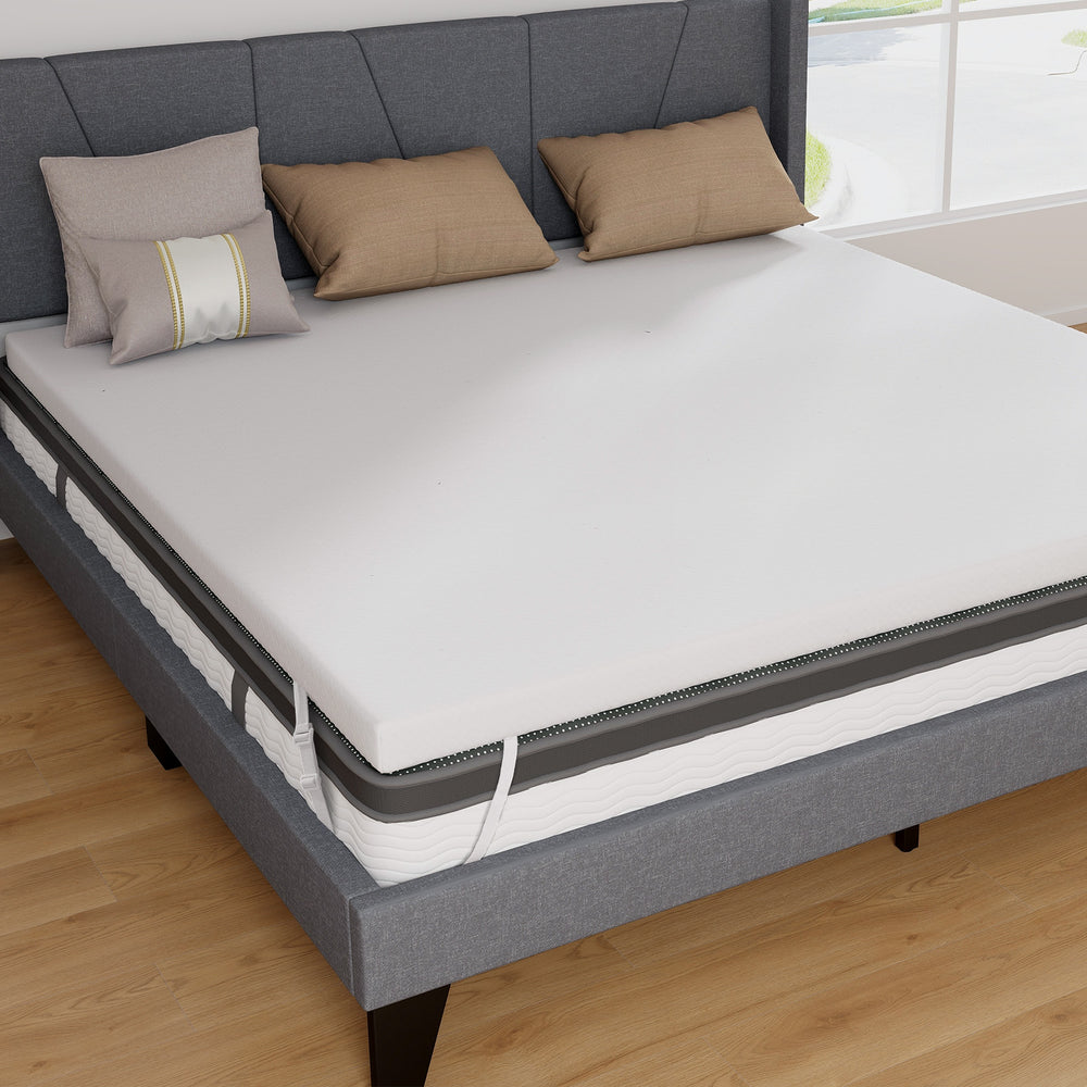 3 Inch Gel-Infused Memory Foam Mattress Topper with Removable Cover-King Size - Gallery View 1 of 9
