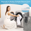 Removable and machine washable cover for the 3-inch gel-infused memory foam mattress topper, ideal for easy maintenance.