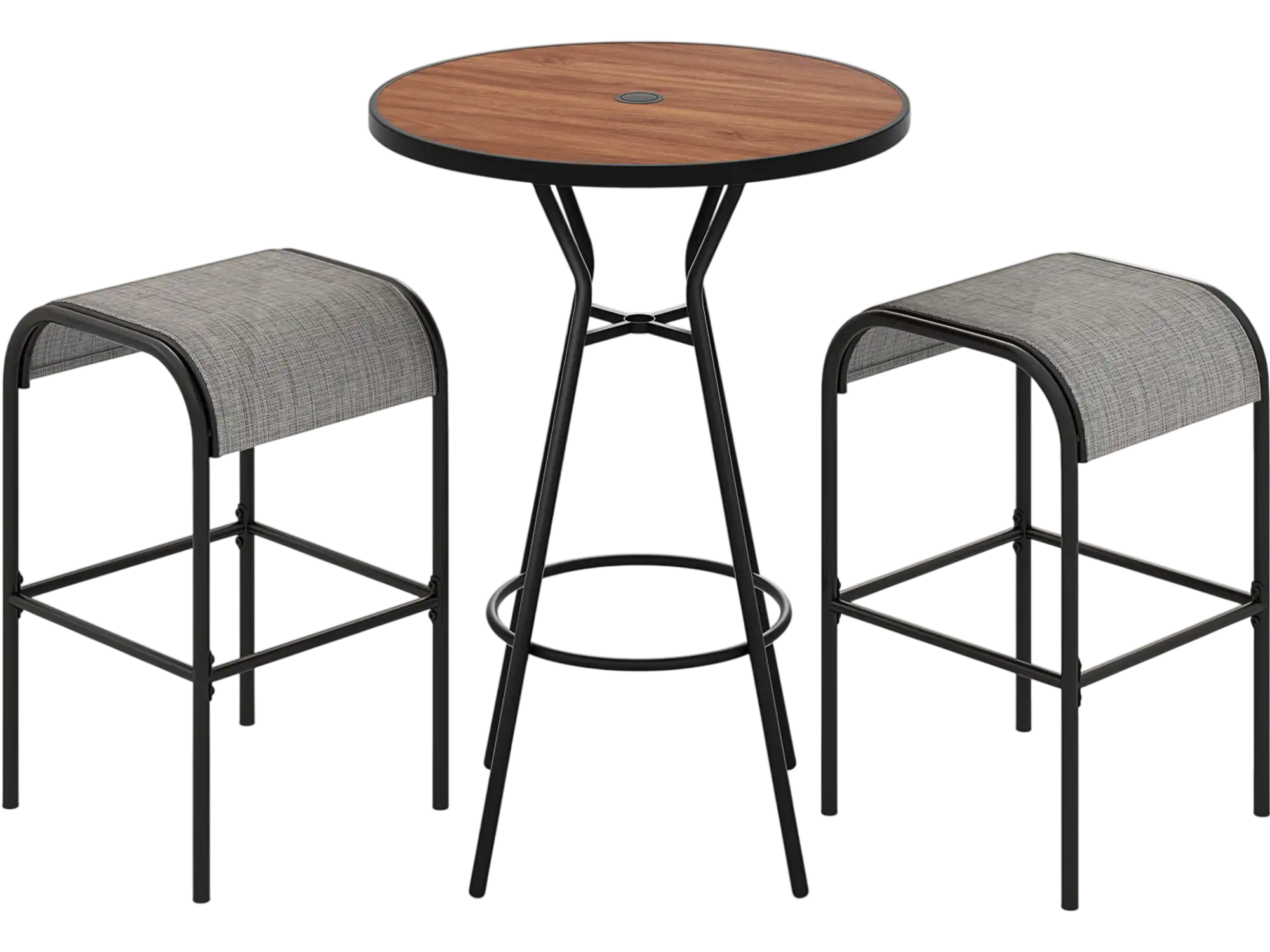Costway 3-Piece Outdoor Round Bar Table Set 1.6