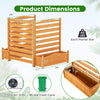 3-panel wood air conditioner fence with planter boxes, crafted from natural fir wood, ideal for outdoor privacy and.