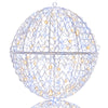 Large lighted Christmas ball with 435 LEDs, ideal for outdoor decoration, featuring a durable metal frame and hanging.