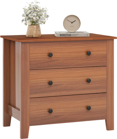 Costway 3-Piece Bedroom Bundle Bedside Table 3-Drawer Accent Chair Futon Sofa Bed 16281534 New