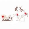 3-Piece Christmas Lighted Reindeer and Sleigh Set for Lawn-White - Gallery View 1 of 1
