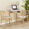 3-Piece Dining Table Set with Rectangular Kitchen Table and 2 Chairs-White - Gallery View 1 of 10