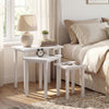 3-Piece Farmhouse Rectangle Side Table Set for Living Room-White - Gallery View 1 of 8