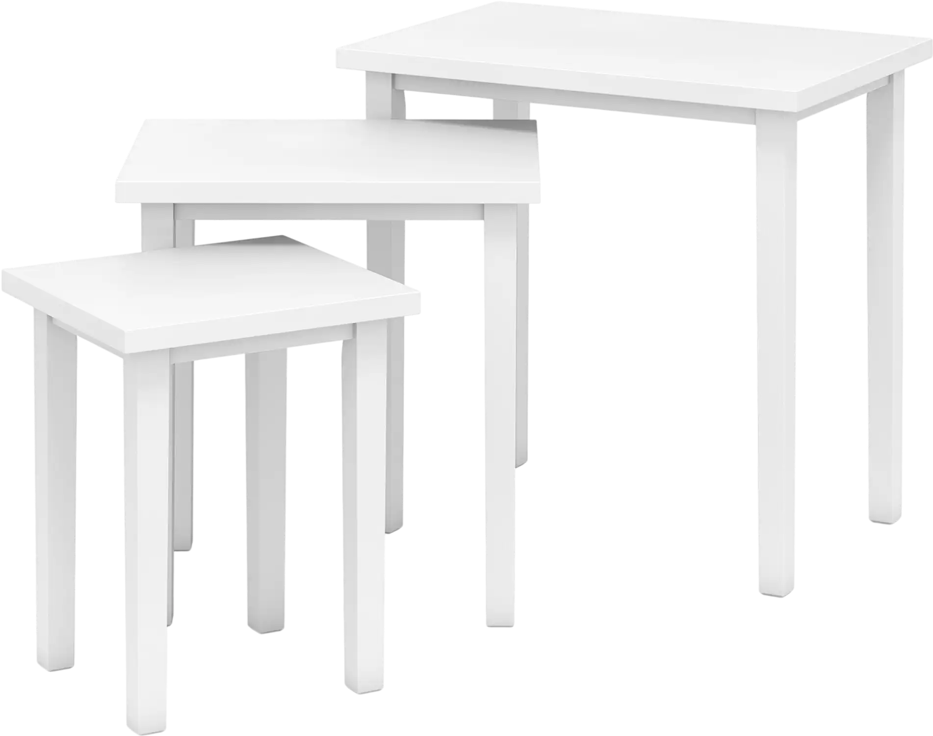 Costway 3-Piece Farmhouse Rectangle Nesting Side Table Set Living Room 36781245 New
