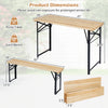 3-piece folding picnic table set with fir wood surface and sturdy metal frame, ideal for outdoor gatherings in the.