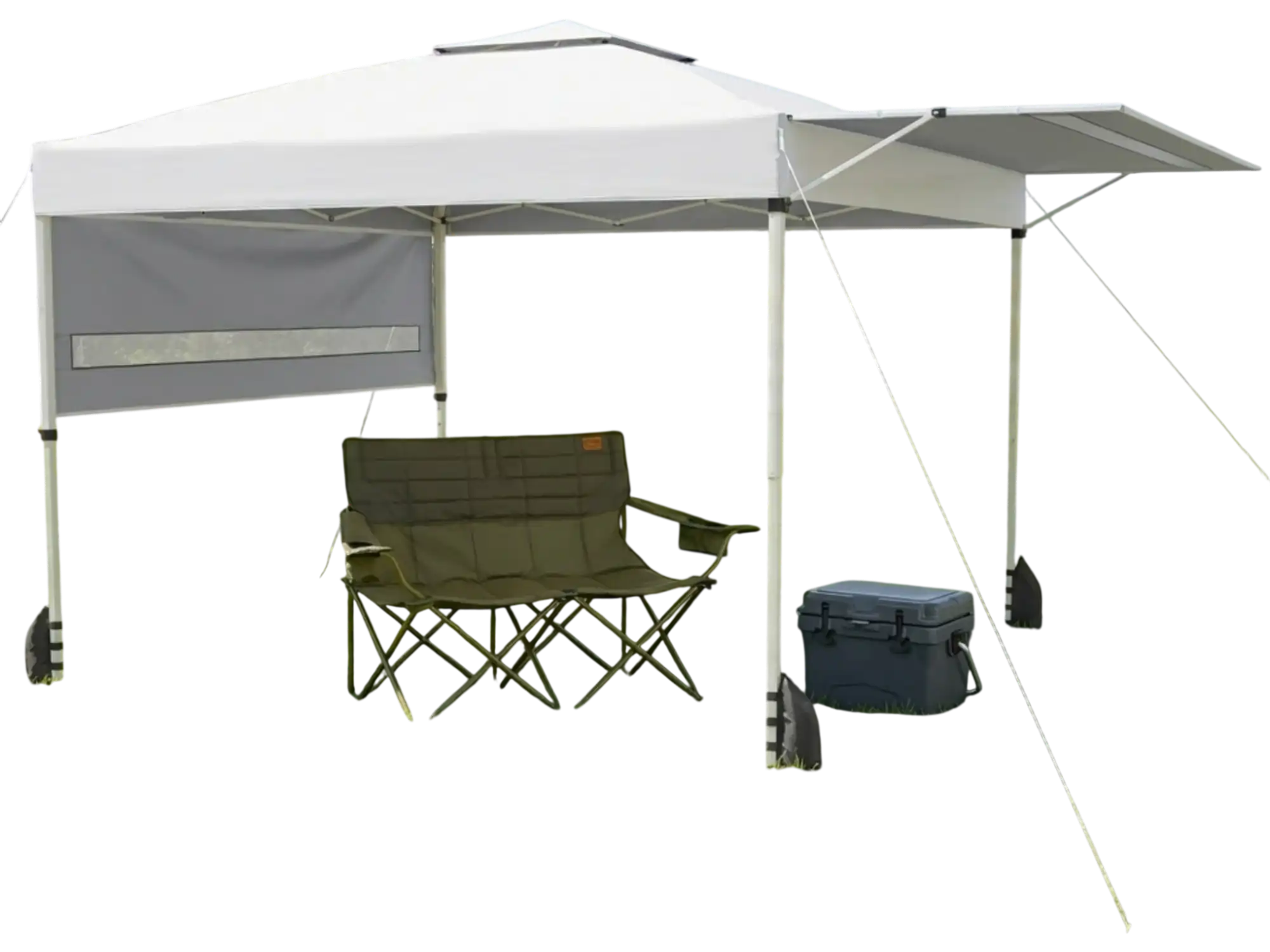 Costway Outdoor Adventure Bundle Pop Up Canopy Tent Cooler Loveseat 70422623 New