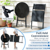 Folding patio chairs with breathable fabric and sturdy metal frame, designed for easy storage and outdoor convenience.