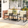 Detail of the soft sponge-filled seat cushion with smooth zipper on the rocking chair, ideal for outdoor comfort and.