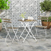 3 Piece Patio Acacia Wood Bistro Set with Slatted Seat and Tabletop-Gray - Gallery View 1 of 10
