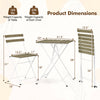 3-piece patio bistro set featuring acacia wood tabletop and slatted chairs, ideal for outdoor dining and relaxation.