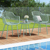 3 Piece Patio Chair Set with PP Seat and Tabletop for Porch-Green - Gallery View 1 of 11