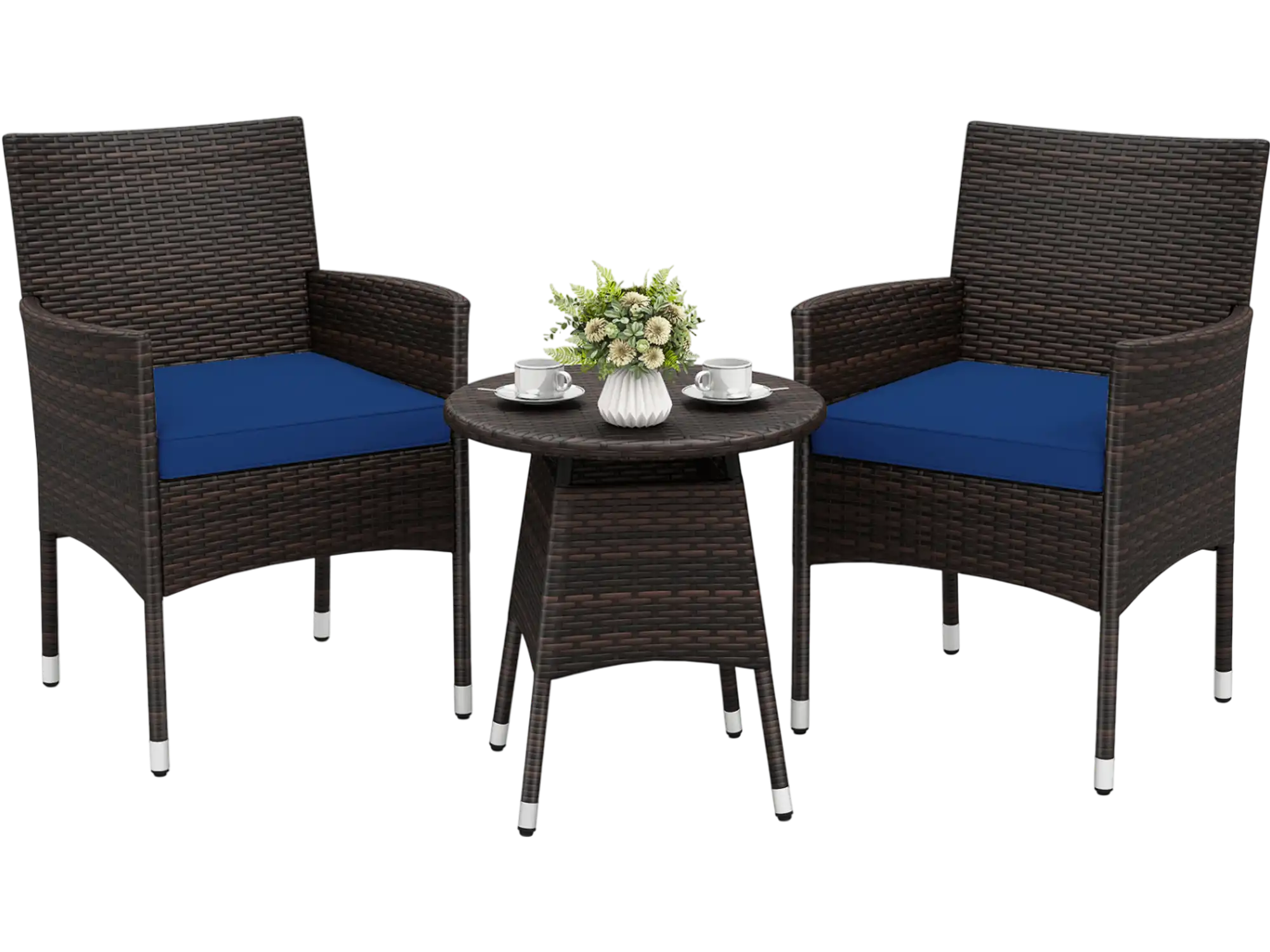Costway 3 Piece Patio Bistro Furniture Set Porch Outdoor 14500033 New