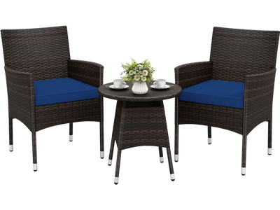 Costway 3-Pc Patio Bistro Furniture Set for Porch Outdoor 14500033 New