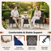 3-piece patio bistro set featuring navy cushions, hand-woven PE rattan, and a heavy-duty metal frame for outdoor.