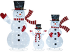 3-Piece Pre-Lit 3D Snowman Set with 270 LED Lights
