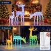 3-piece RGB lighted Christmas deer family set with app control, featuring 343 LED lights for festive indoor or outdoor display.