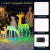 3-piece RGB lighted Christmas deer family set with app control, featuring 343 LED lights for vibrant holiday displays.