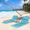 3 Pieces Beach Lounge Chair Mat Set 2 Adjustable Lounge Chairs with Table Stripe-Green - Gallery View 1 of 10