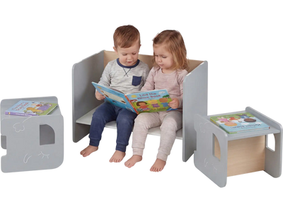 Costway 3-Pc Kids Table and Chair Set Space-Saving Toddler 2 Chairs 50687159 New