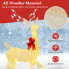 Lighted family deer set with 221 LED lights, all-weather fabric, and sturdy metal frame for festive outdoor decor.