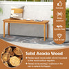 Acacia wood outdoor dining table with slatted design, perfect for patio gatherings and durable for outdoor use.