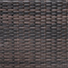 Close-up of hand-woven brown PE rattan texture, ideal for outdoor use in the 3 Pieces Rattan Rocking Bistro Set.