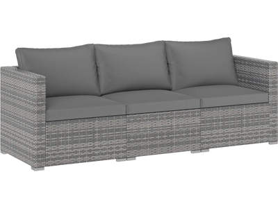 Costway 3-Piece Patio Sectional Sofa Set PE Rattan Modular Couch with Cushions 70349496 New