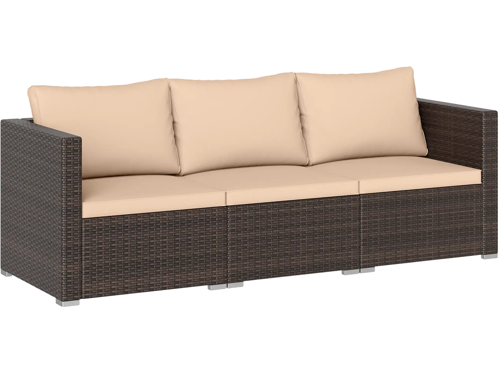 Costway 3-Pc Outdoor Sectional Sofa Set Soft Cushions 31373129 New
