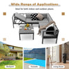 3-piece aluminum patio furniture set in gray with adjustable backrest, ideal for indoor and outdoor use.